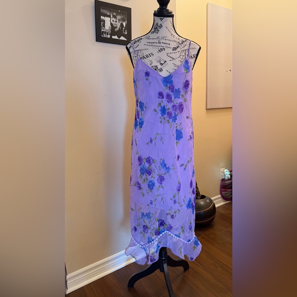 Rampage Lavender Floral Slip Dress